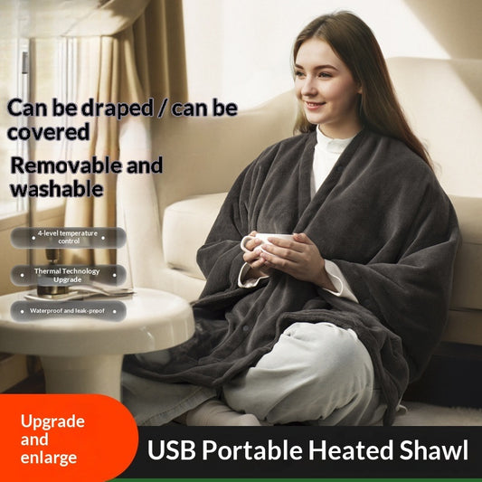 Electric Heated Shawl USB Outdoor Camping Sleeping Pad Body-Warming Heating Blanket