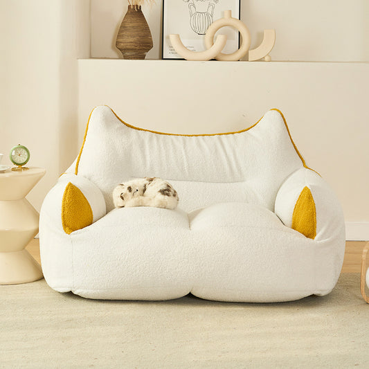 Solid Color Removable And Washable Teddy Hair Beanbag Cover